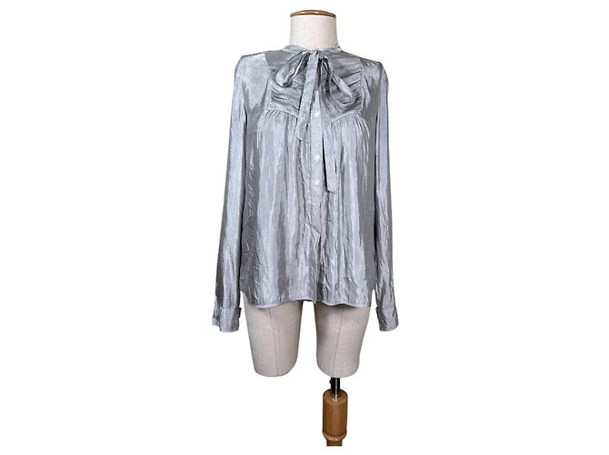 Zadig & Voltaire Therable Hemd Grau Metallic Metallisch