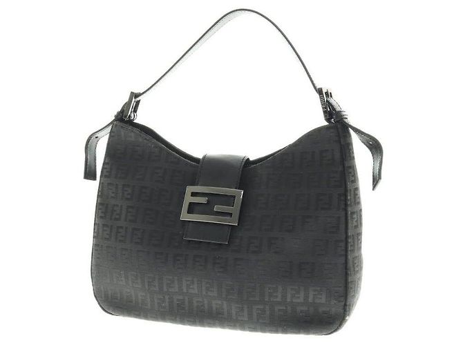 Borsa Fendi Monogramma Canvas Nera Nero