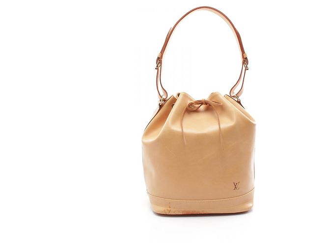 Louis Vuitton Noe Nomade Leather Shoulder Bag Beige
