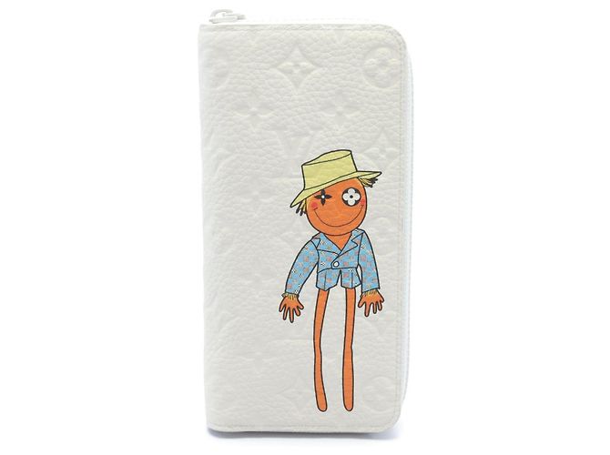 Cartera Zippy Vertical de Cuero Taurillon de Louis Vuitton Blanco