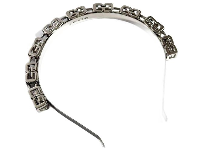 Givenchy G Cube Chain Headband Silvery
