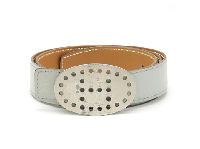 Hermès Hermes Evelyne Reversible Leather Belt Grey