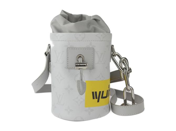 Louis Vuitton Chalk Nano Bag Brown White Leather Plastic  ref.1860441