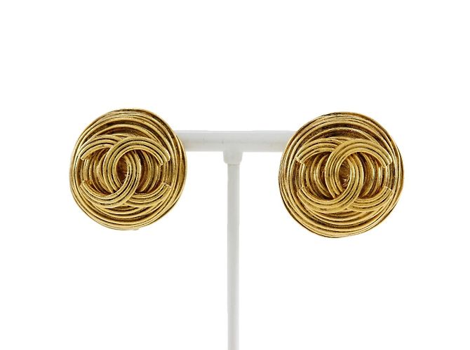 Boucles d'oreilles Clip Coco Mark de Chanel Doré