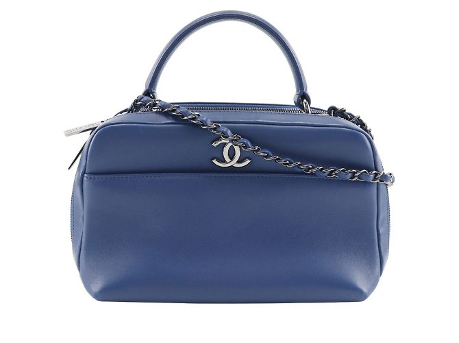 Borsa da bowling Trendy di Chanel Blu