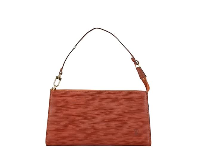 Louis Vuitton Epi Pochette Accessory Handbag Brown Leather  ref.1861095