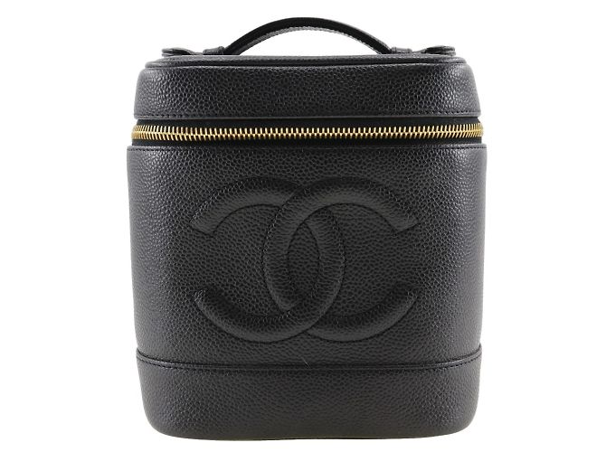 Chanel Vanity Pouch Handtasche Schwarz