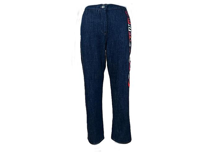Chanel Jeans ricamati Coco Gabrielle 36 FR Blu navy