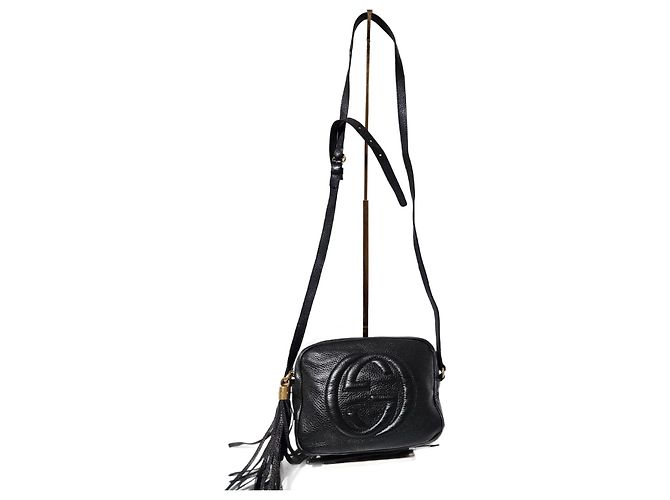 Borsa a tracolla Gucci Soho Disco Nera Nero