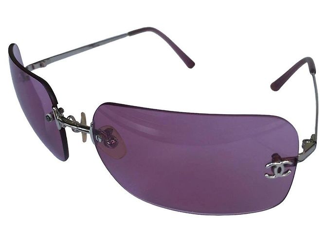Lunettes de soleil Chanel CC Logo Violet Rose 4017