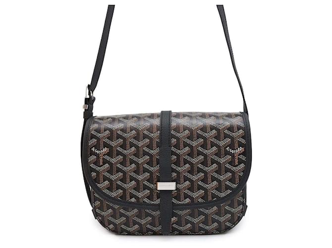Goyard Belvedere PM Schultertasche Schwarz Leder Kunststoff ref