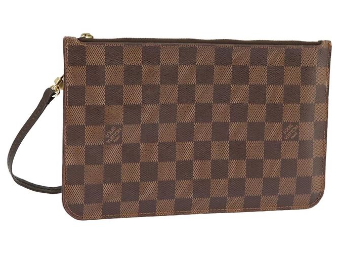 LOUIS VUITTON Damier Ebene Neverfull MM Pouch Accessory Pouch LV Auth 102148