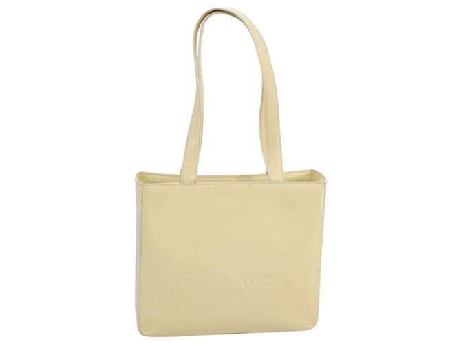 CHANEL Tote Bag Email Weiß CC Auth bs20237
