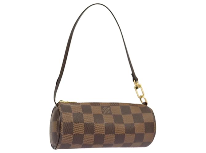 LOUIS VUITTON Damier Ebene Papillon Pouch LV Auth 101360  ref.1862443