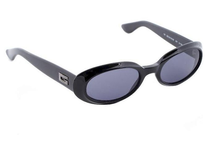 Gafas de sol Gucci negras de acetato Negro Plata Azul
