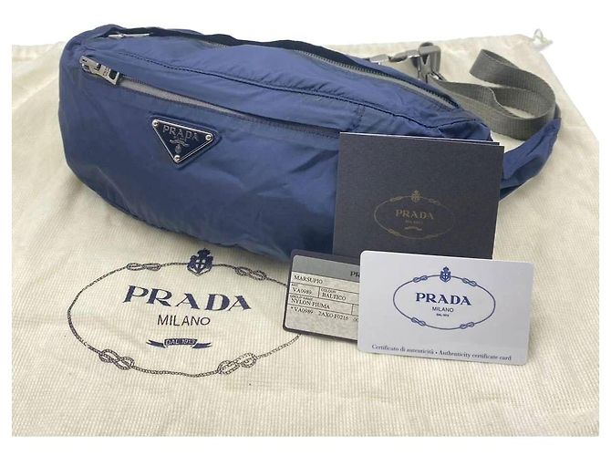 Prada Bauchtasche Nylon Marineblau