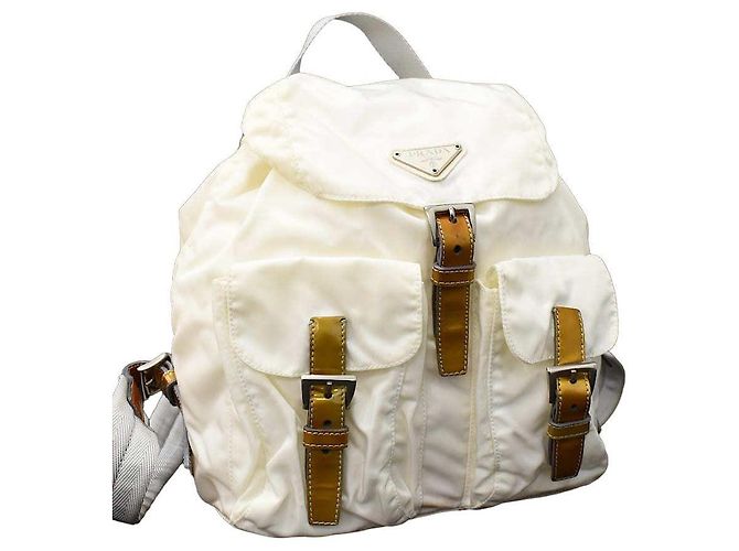 Prada Backpack White Nylon