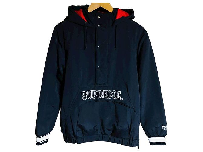 Supreme Black Wool Coat Men M