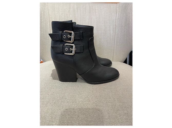 GIUSEPPE ZANOTTI Botines T.EU 37 Cuero Negro