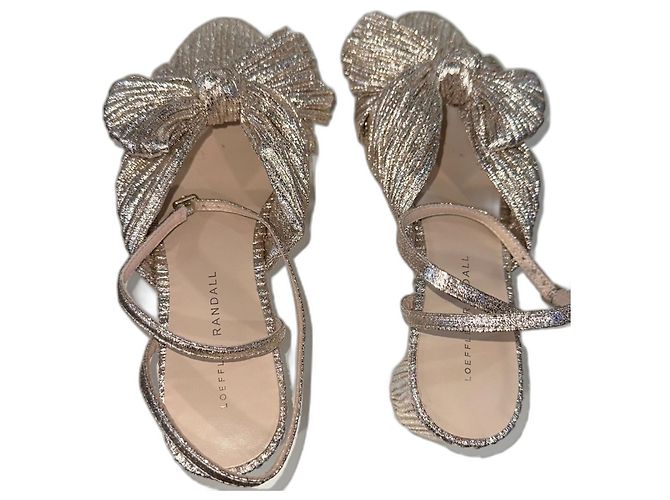 Loeffler Randall Metallic Bow Sandals