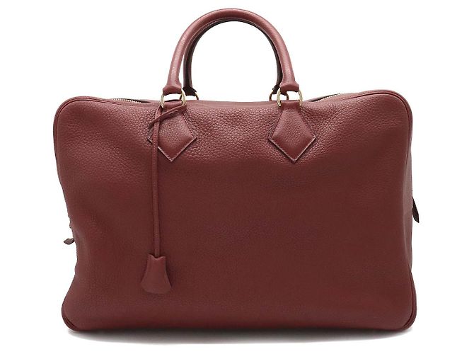 Bolsa Boston de couro Plume 45 da Hermès Marrom