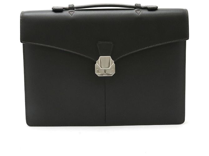 Alfred Dunhill Dunhill Leather Sidecar Briefcase Black