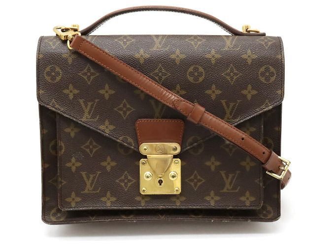 Bolsa Louis Vuitton Monogram Monceau 28 Marrom