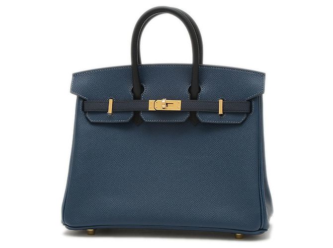 Hermès Hermes Birkin 25 Handbag Black Blue