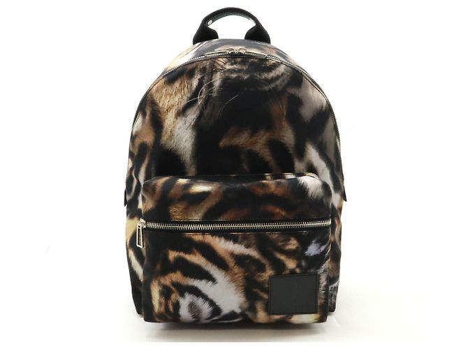 Paul Smith Tiger Canvas Leather Backpack