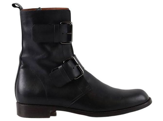 Michel Vivien Botas de couro com fivelas