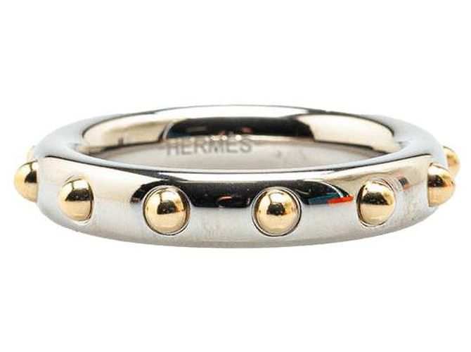 Ring Hermès Anello per sciarpa per cane mini Hermes in metallo argento