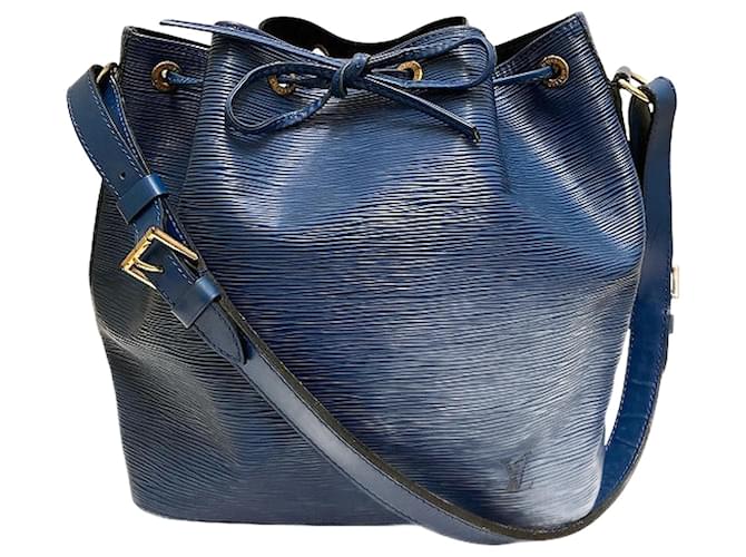Louis Vuitton Epi Petit Noe Shoulder Bag M44105 Blue Leather  ref.1865310