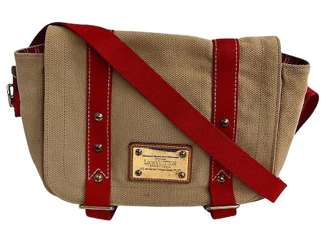 Louis Vuitton Antigua PM Shoulder Bag M40041 Beige Cloth  ref.1865312