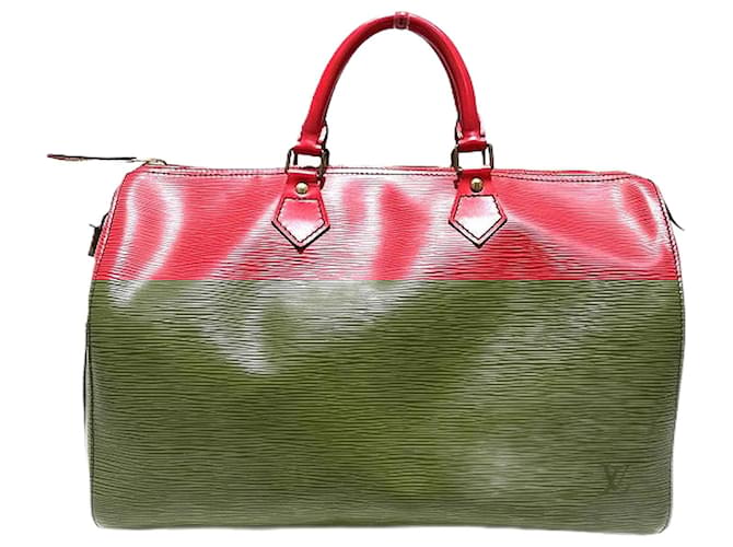 Louis Vuitton Epi Speedy 35 Handbag M42997 Red Leather  ref.1865329