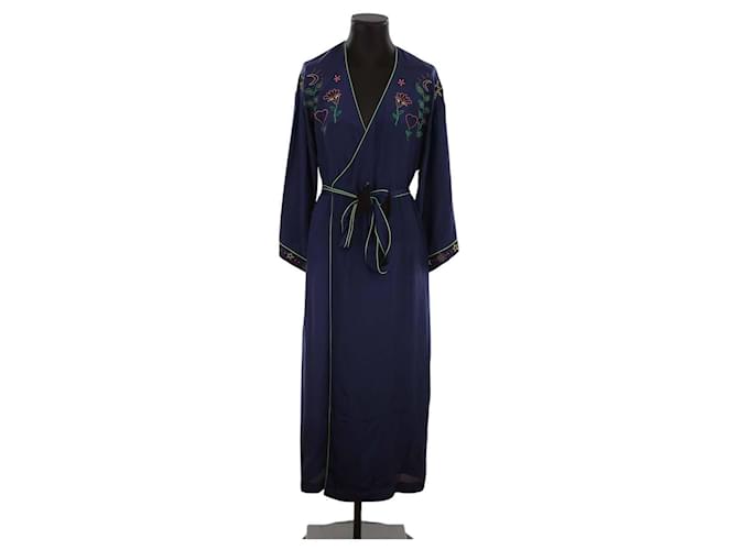 Autre Marque Silk dress Blue  ref.1865815