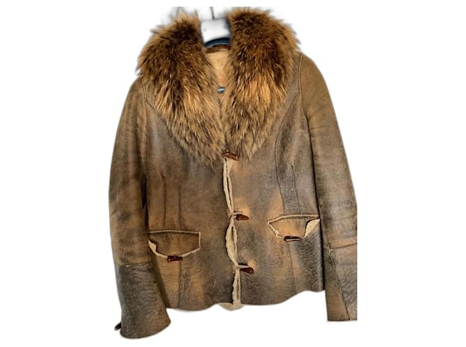 Autre Marque Lambskin jacket. French manufacturing Brown  ref.1865934