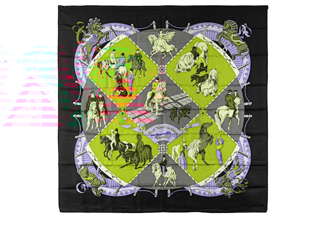 Chantilly Hermès HERMES Scarves T.  Silk Black  ref.1866198