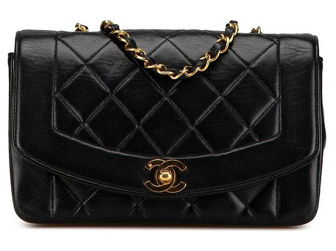 Chanel Matelasse Diana22 Leather Shoulder Bag Black