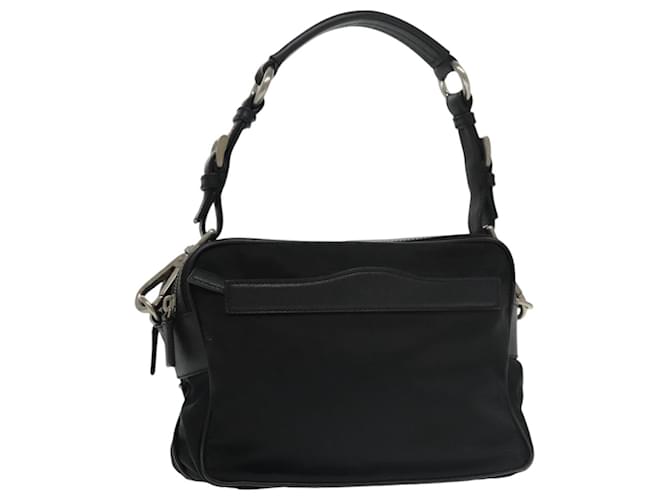 PRADA Shoulder Bag Nylon Black Silver BR2162 Auth mr669 PRADA Shoulder Bag Nylon Black Silver BR2162 Auth mr669
