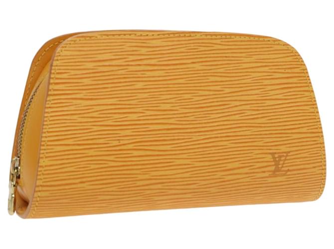 LOUIS VUITTON Epi Dauphine PM Pouch Amarelo M48449 LV Auth 100577 Couro  ref.1869794