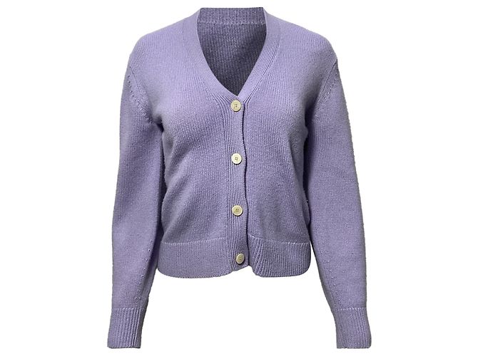 Lila Cashmere-Cardigan von Theory Shaped