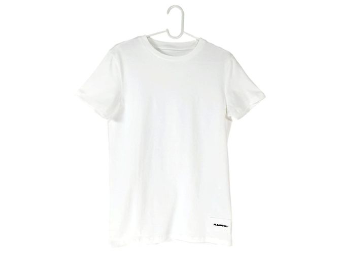 T-shirt bianco con logo Jil Sander in cotone M
