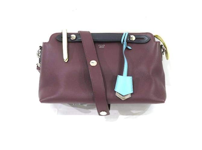 Fendi 2Way Bag By The Way 8BL124-5QJ Dark red Leather  ref.1870536