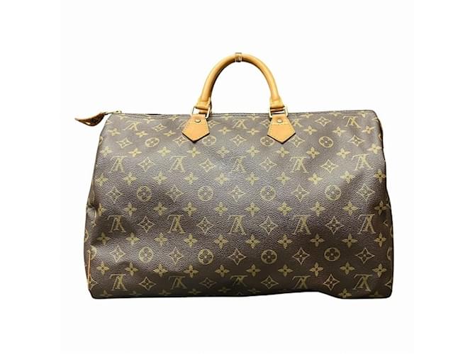Louis Vuitton Monogram Speedy 40 Boston Bag Brown  ref.1870691
