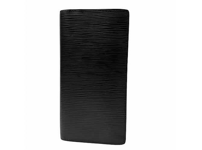 Louis Vuitton Epi Portefeuille Brazza Long Wallet Black Leather  ref.1870695