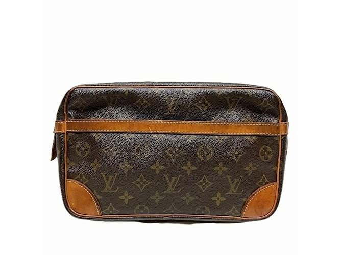 Louis Vuitton Monogram Compiègne 28 Clutch Bag Brown Patent leather  ref.1870976