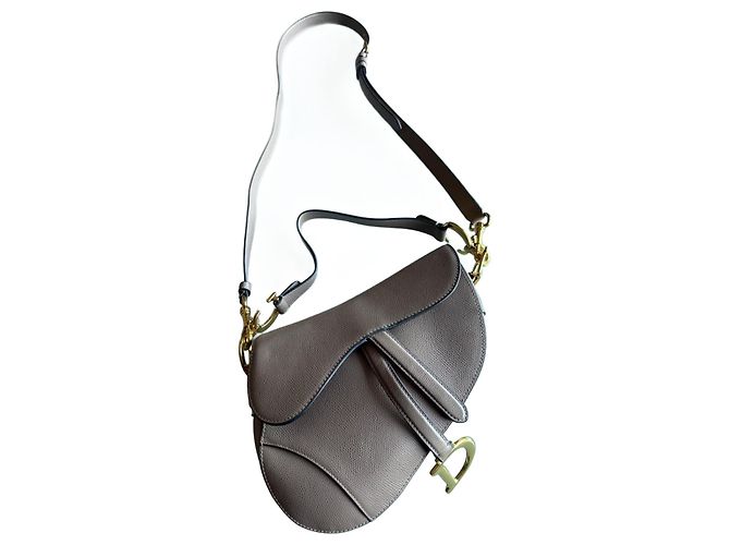 Dior Saddle with shoulder strap Taupe