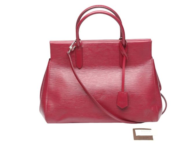 Louis Vuitton Epi Marly MM Handtasche Rot Fuschia