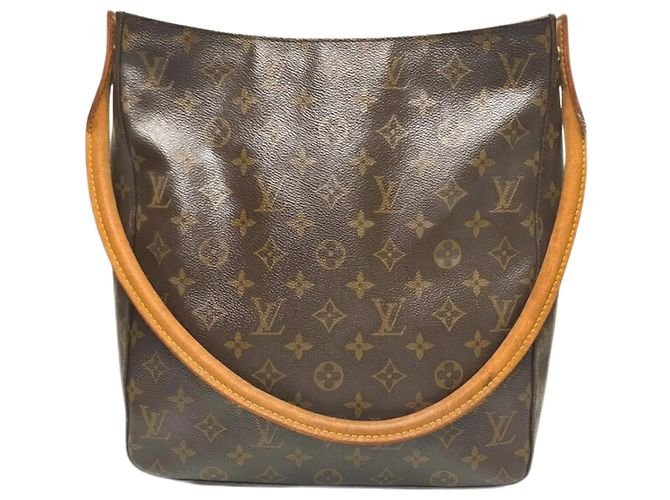 Borsa a spalla Louis Vuitton Monogram Looping GM M51145 Marrone