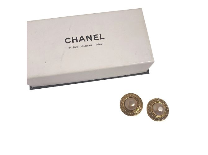 Orecchini a clip placcati in oro Chanel D'oro